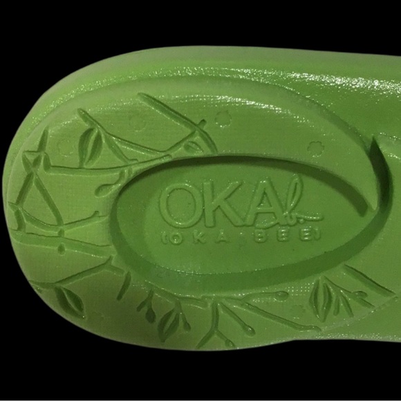 NEW OKAb (OKA-BEE) Okabashi Madison Slides, KeeWee Green with Bow, Size: Medium - Picture 10 of 11